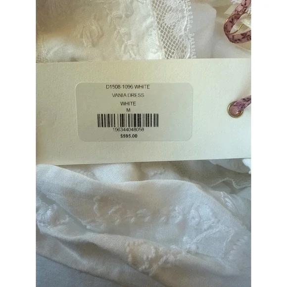 NWT LoveShackFancy Vania Cotton Cut-Out Maxi Dress‎ White Sz Medium $595 - Picture 5 of 7